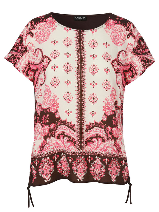 VIA APPIA Bluse Rundhals 1/2 Arm Druck 52