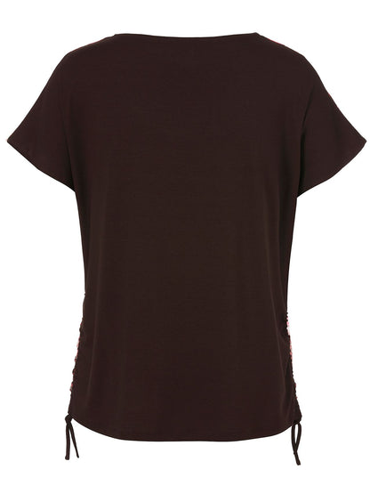 Bluse Rundhals 1/2 Arm Druck