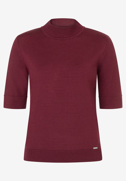 Turtleneck Pullover, pomegranate red