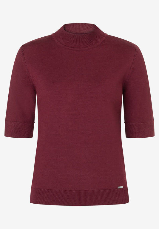 MORE & MORE Turtleneck Pullover, pomegranate red 40