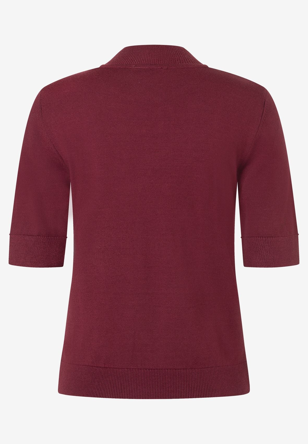 Turtleneck Pullover, pomegranate red
