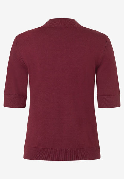 Turtleneck Pullover, pomegranate red