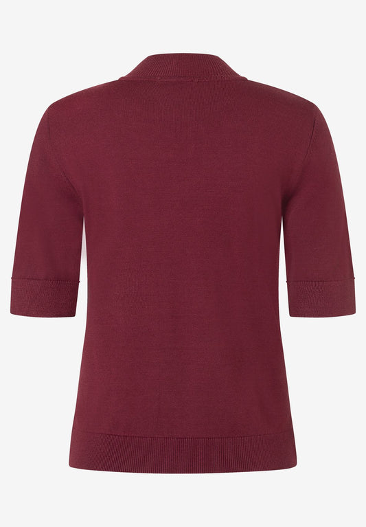 MORE & MORE Turtleneck Pullover, pomegranate red