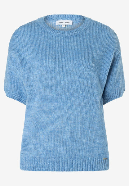 Cape-Pullover, 3/4 Sleeve, autumn blue