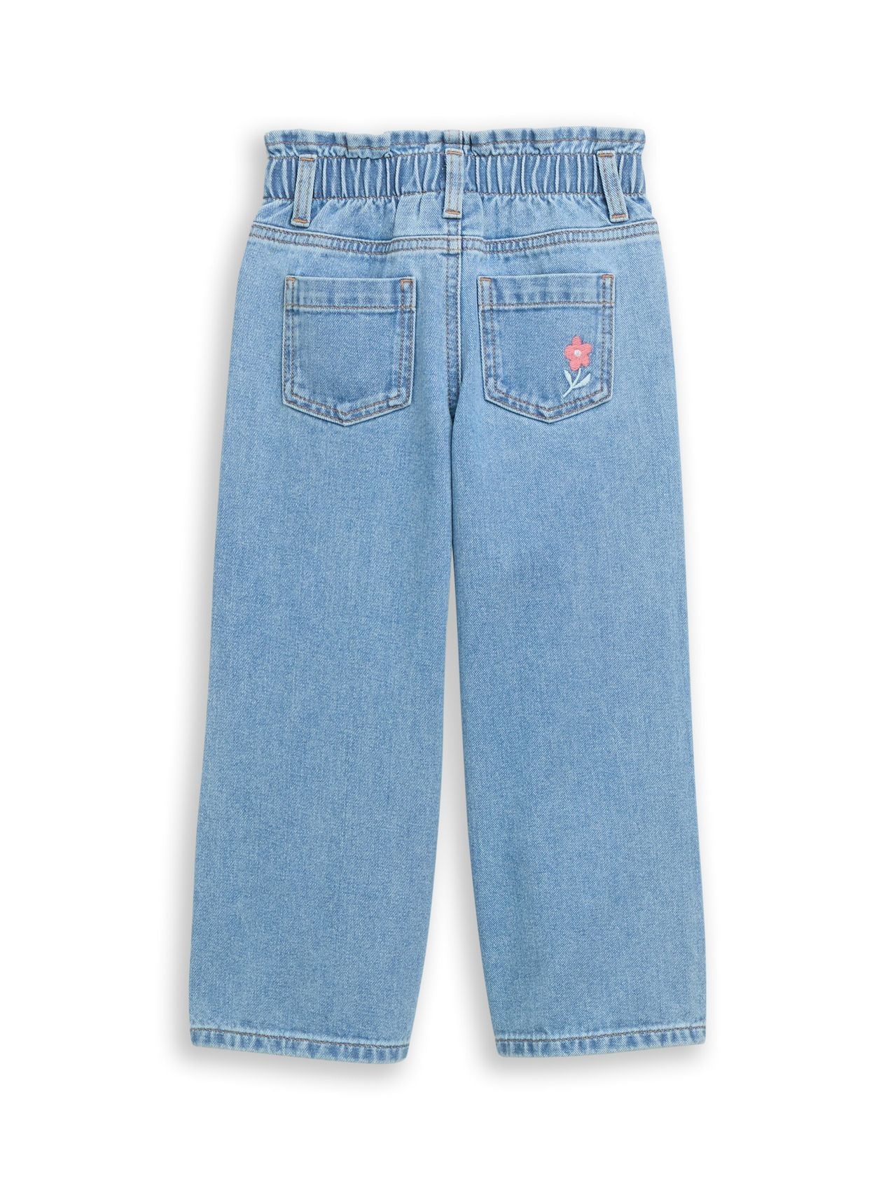 Wide Leg Jeans mit Stickerei
