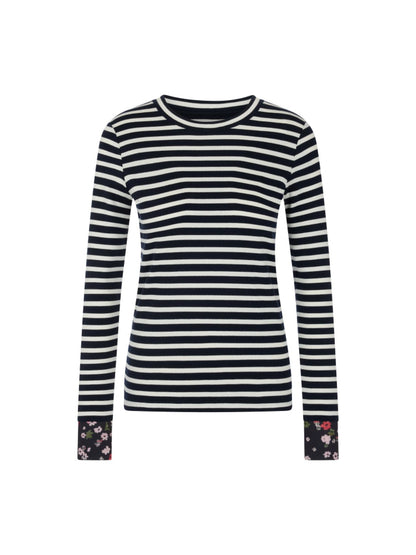 Langarm-Shirt in Streifenoptik