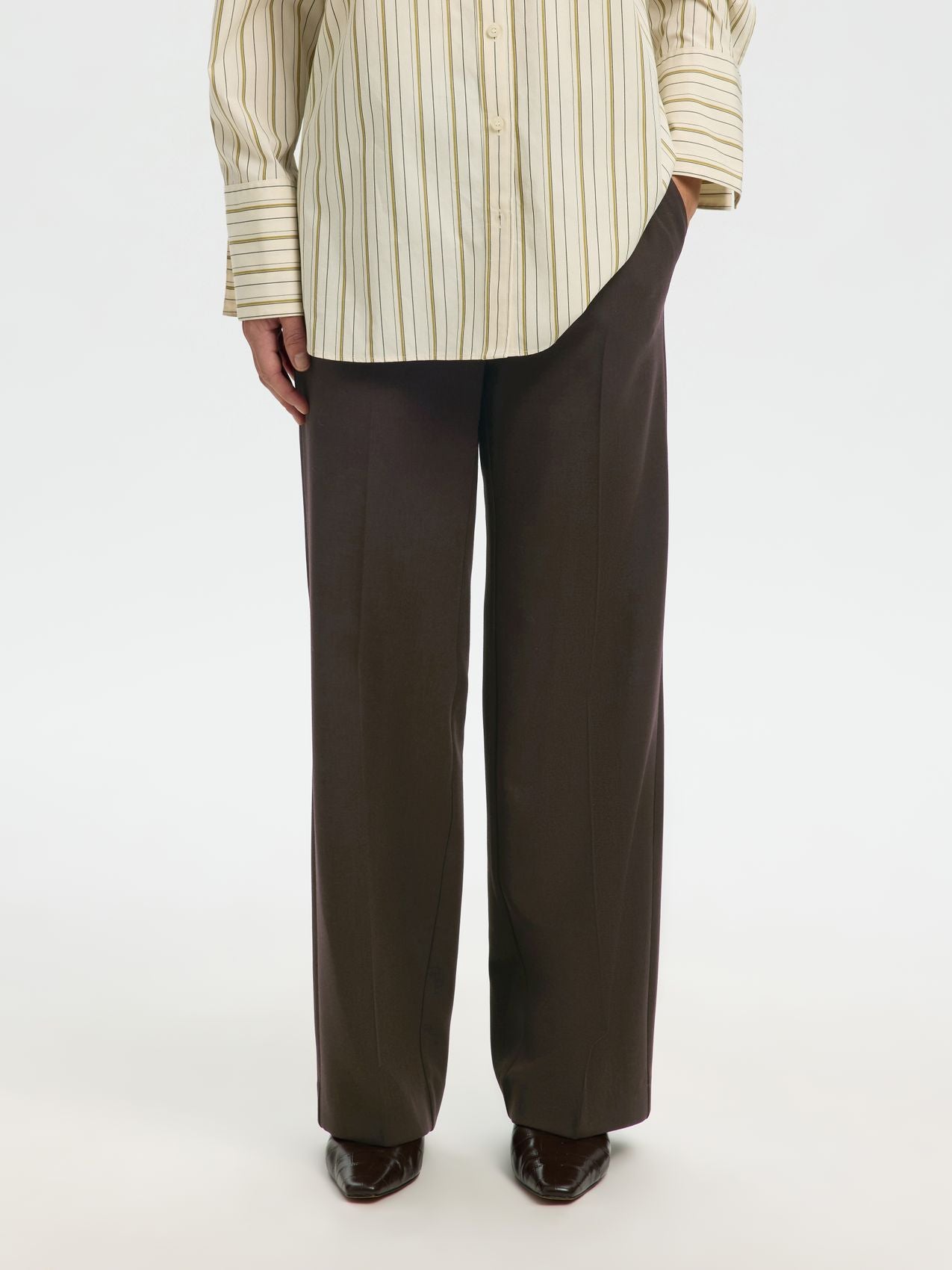 SLWRITA MW WIDE PANT MEL NOOS