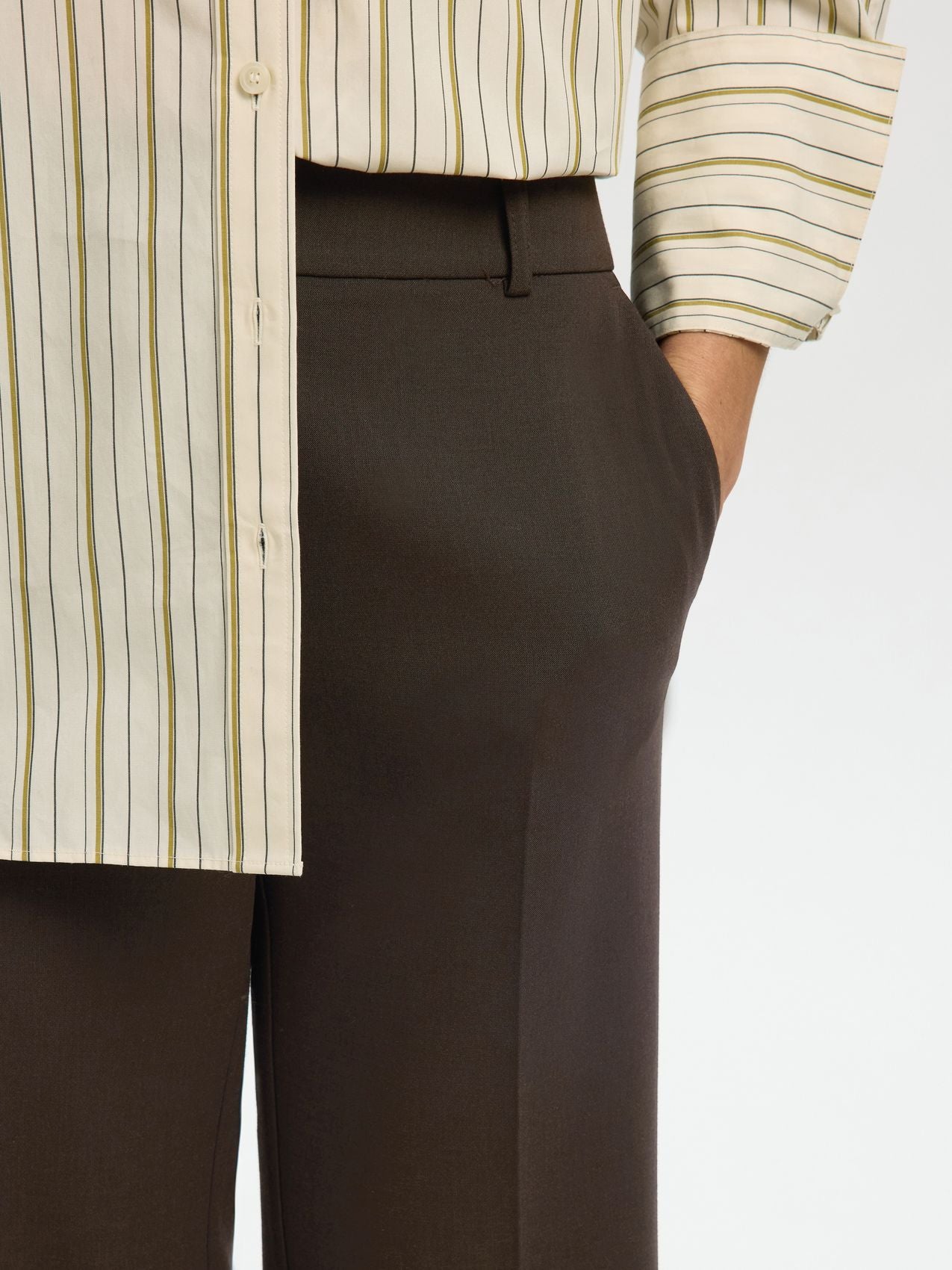 SLWRITA MW WIDE PANT MEL NOOS