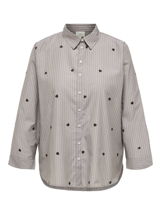 ONLY CARMAKOMA CARNEW LINA GRACE LS STR EM SHIRTWVNNOOS 48