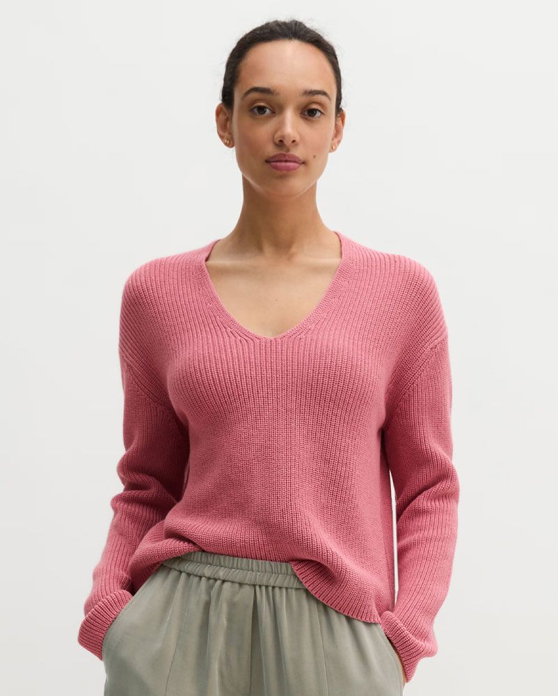 Lockerer Pullover mit V -Ausschnitt