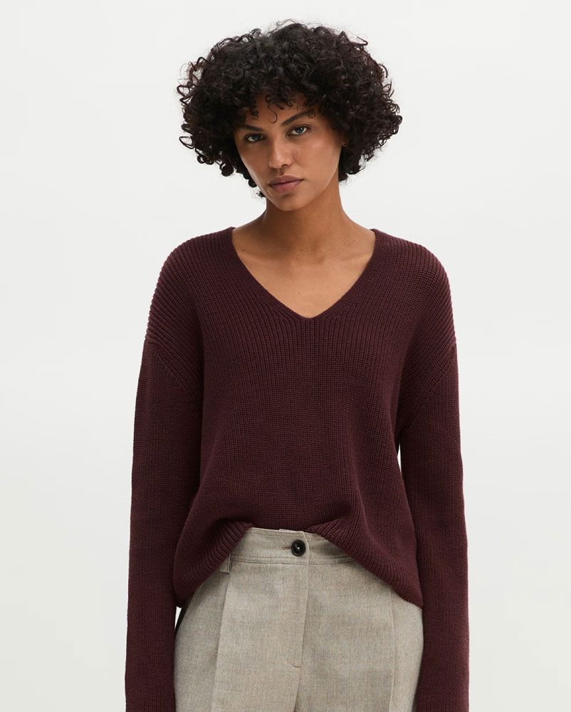 Lockerer Pullover mit V -Ausschnitt