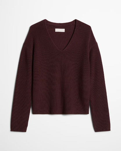Lockerer Pullover mit V -Ausschnitt