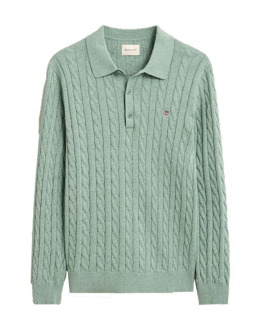 GANT Polopullover mit Zopfmuster