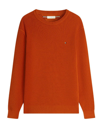 TOMMY HILFIGER Strukturierter Pullover mit Stickerei