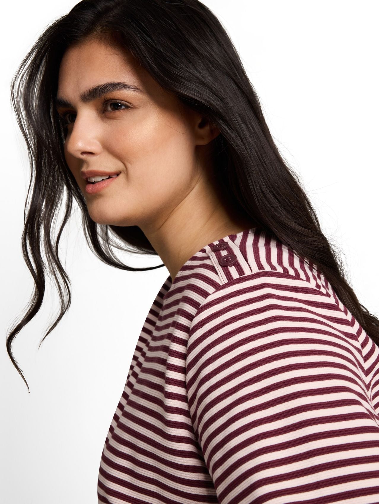 TOM TAILOR Plus Size - Langarmshirt mit Knopf-Details