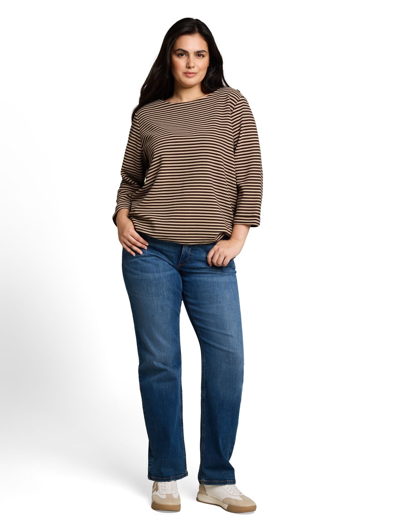 TOM TAILOR Plus Size - Langarmshirt mit Knopf-Details