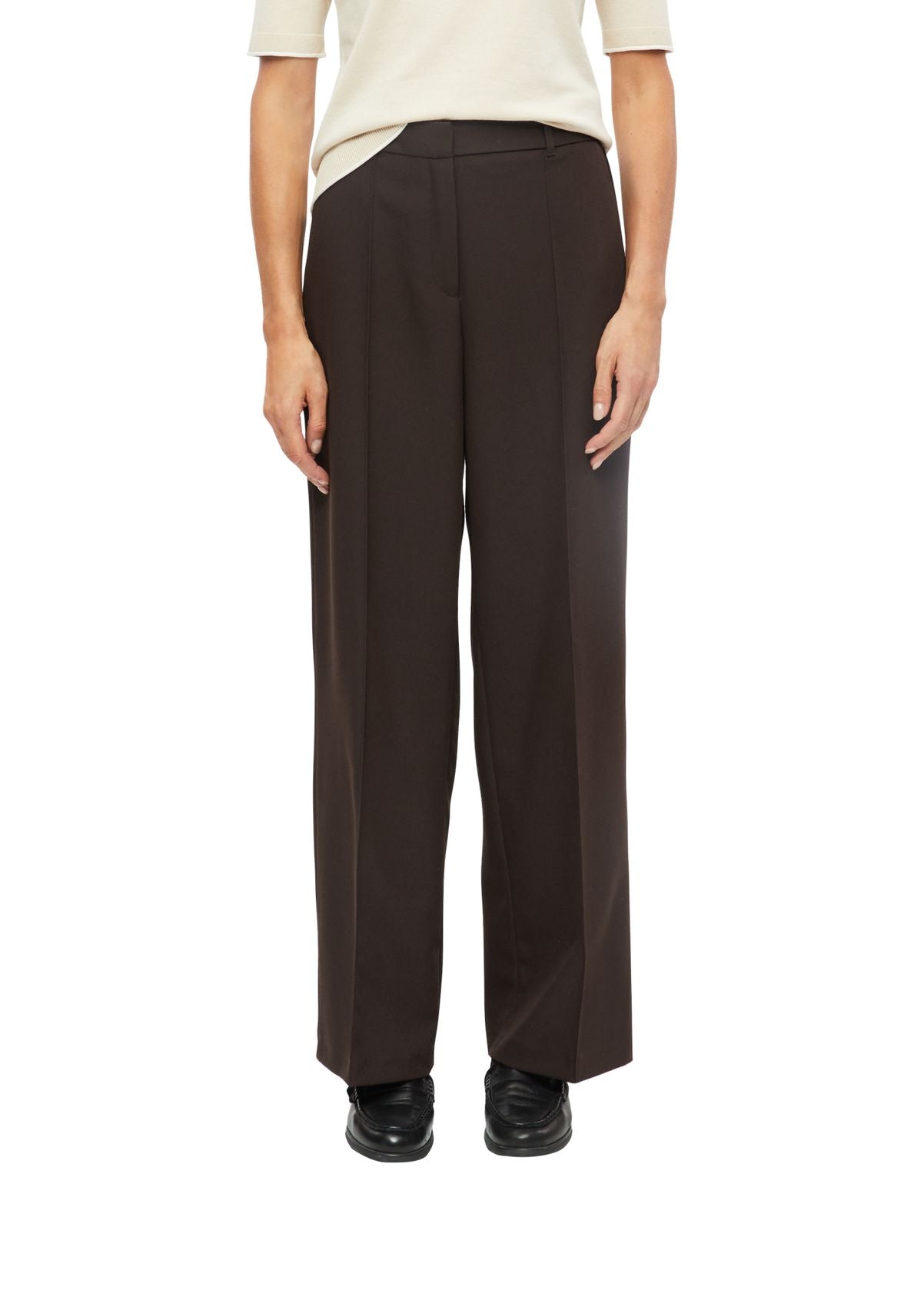 S.OLIVER BLACK Wide-Leg-Hose mit Elastikeinsatz