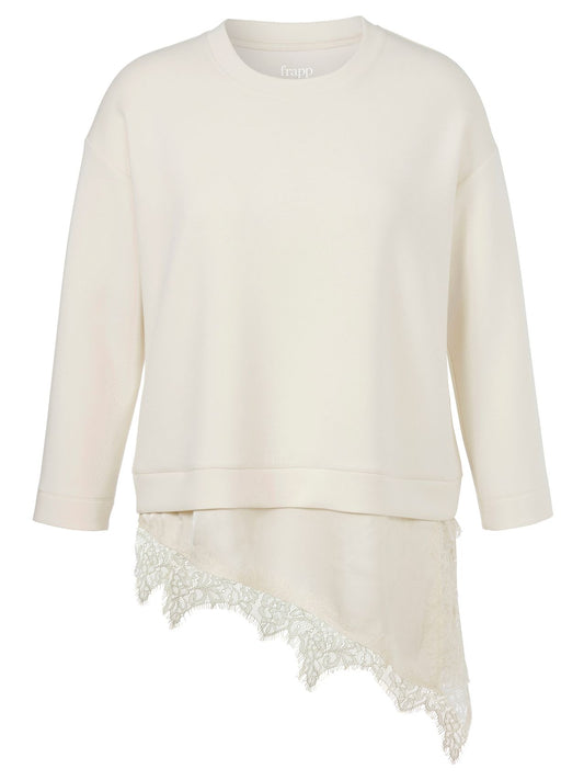 FRAPP Sweatshirt Rundhals 1/1 Arm Materialmix