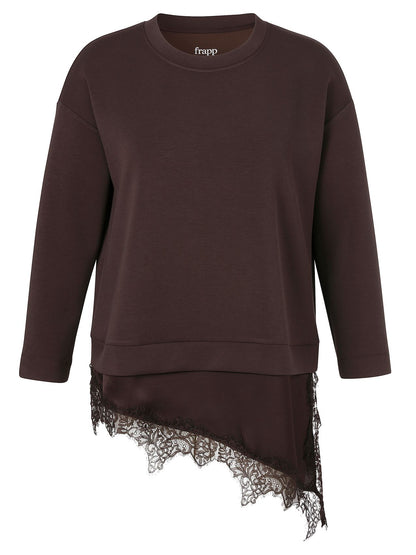 FRAPP Sweatshirt Rundhals 1/1 Arm Materialmix 50
