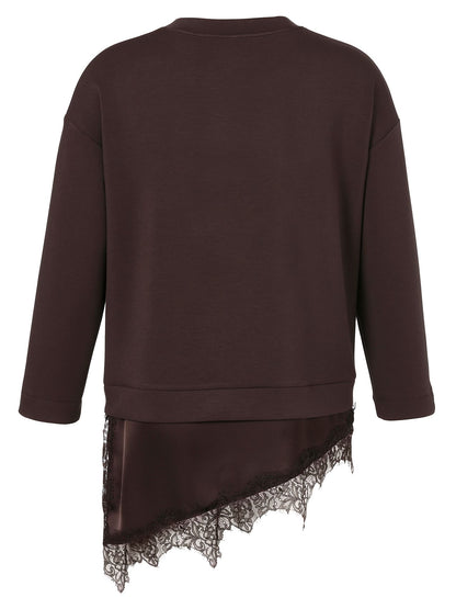 FRAPP Sweatshirt Rundhals 1/1 Arm Materialmix