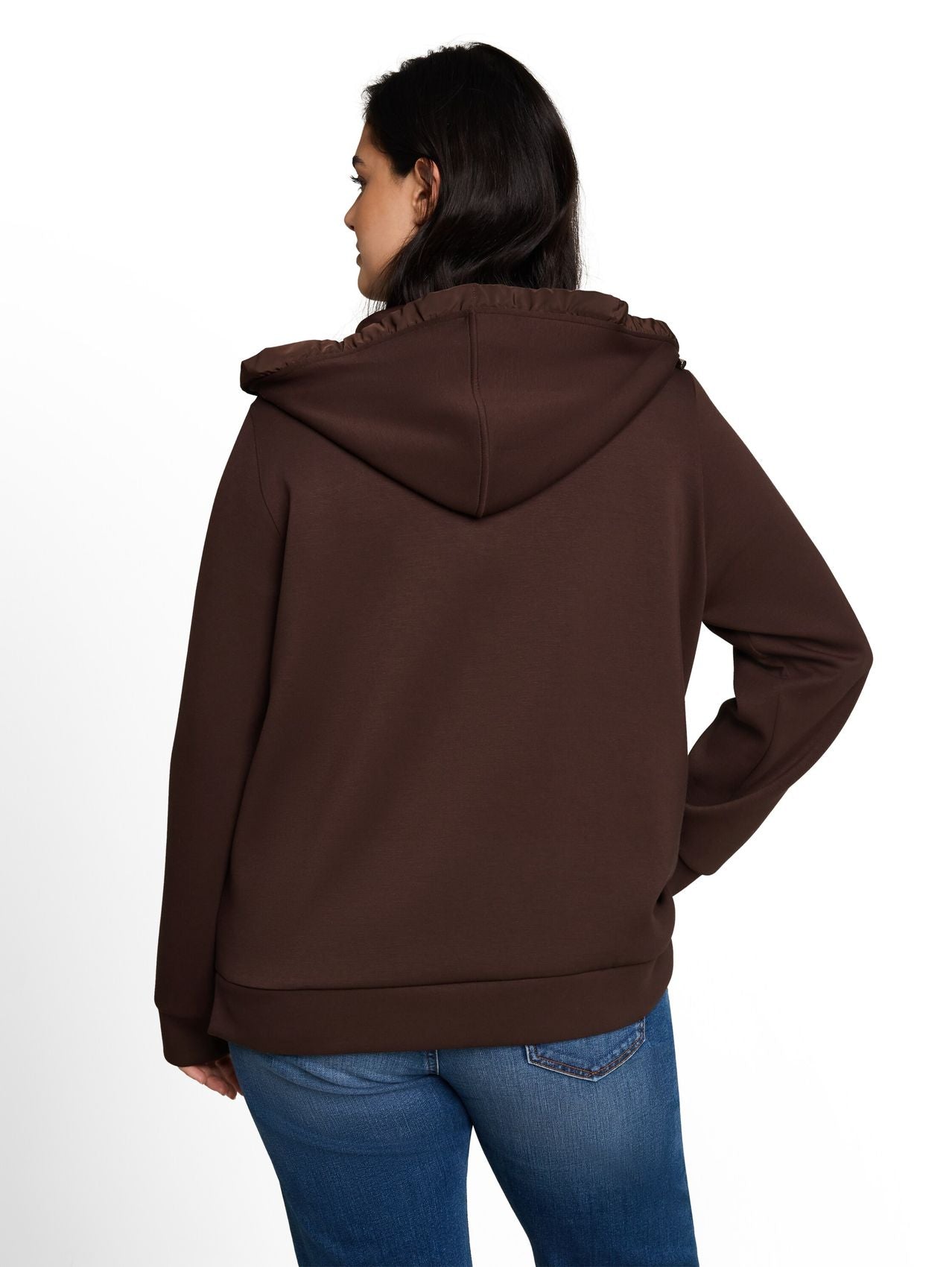 TOM TAILOR Plus Size - Hoodie Sweatjacke aus Scuba