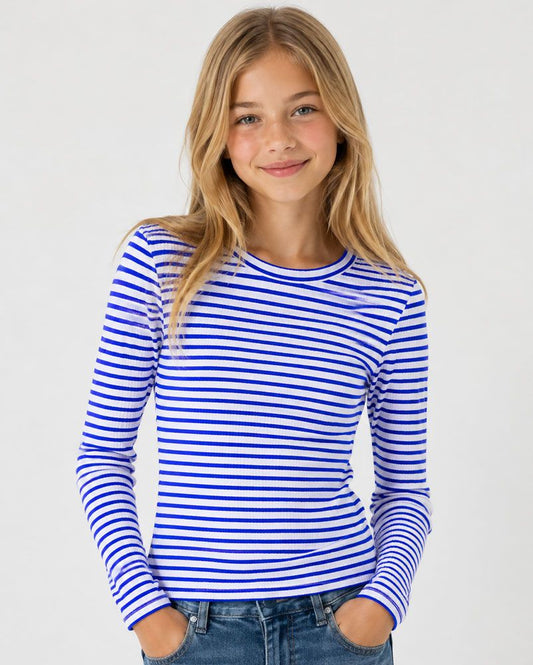GARCIA Langarmshirt mit Streifenmuster