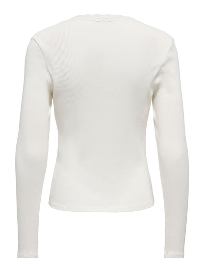 ONLY ONLSARA SHARAI L/S V-NECK TOP JRS NOOS