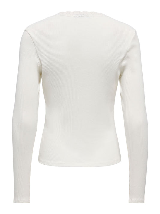ONLY ONLSARA SHARAI L/S V-NECK TOP JRS NOOS