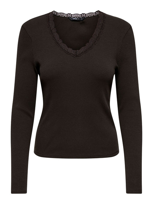 ONLY ONLSARA SHARAI L/S V-NECK TOP JRS M