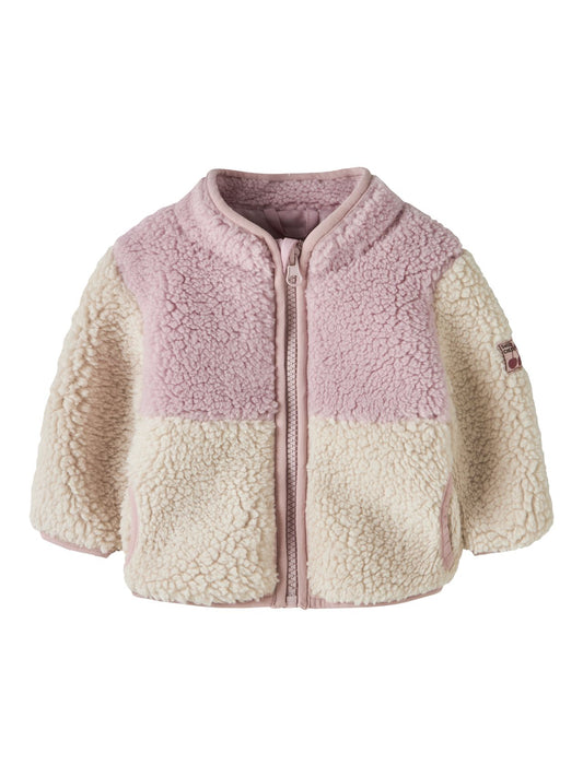 BESTSELLER NBFMACEY TEDDY JACKET BLOCK
