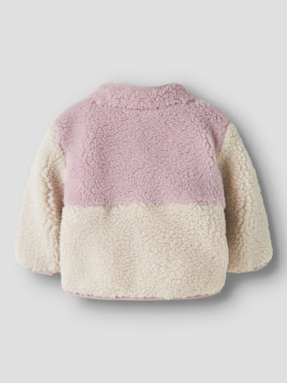 BESTSELLER NBFMACEY TEDDY JACKET BLOCK