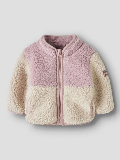 BESTSELLER NBFMACEY TEDDY JACKET BLOCK