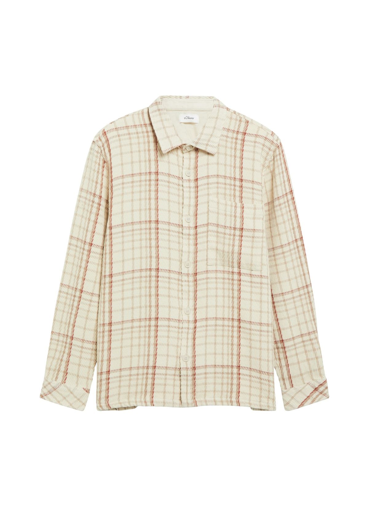 S.OLIVER Strukturiertes Karo-Overshirt mit Brusttasche XXL