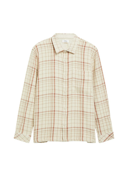 S.OLIVER Strukturiertes Karo-Overshirt mit Brusttasche XXL
