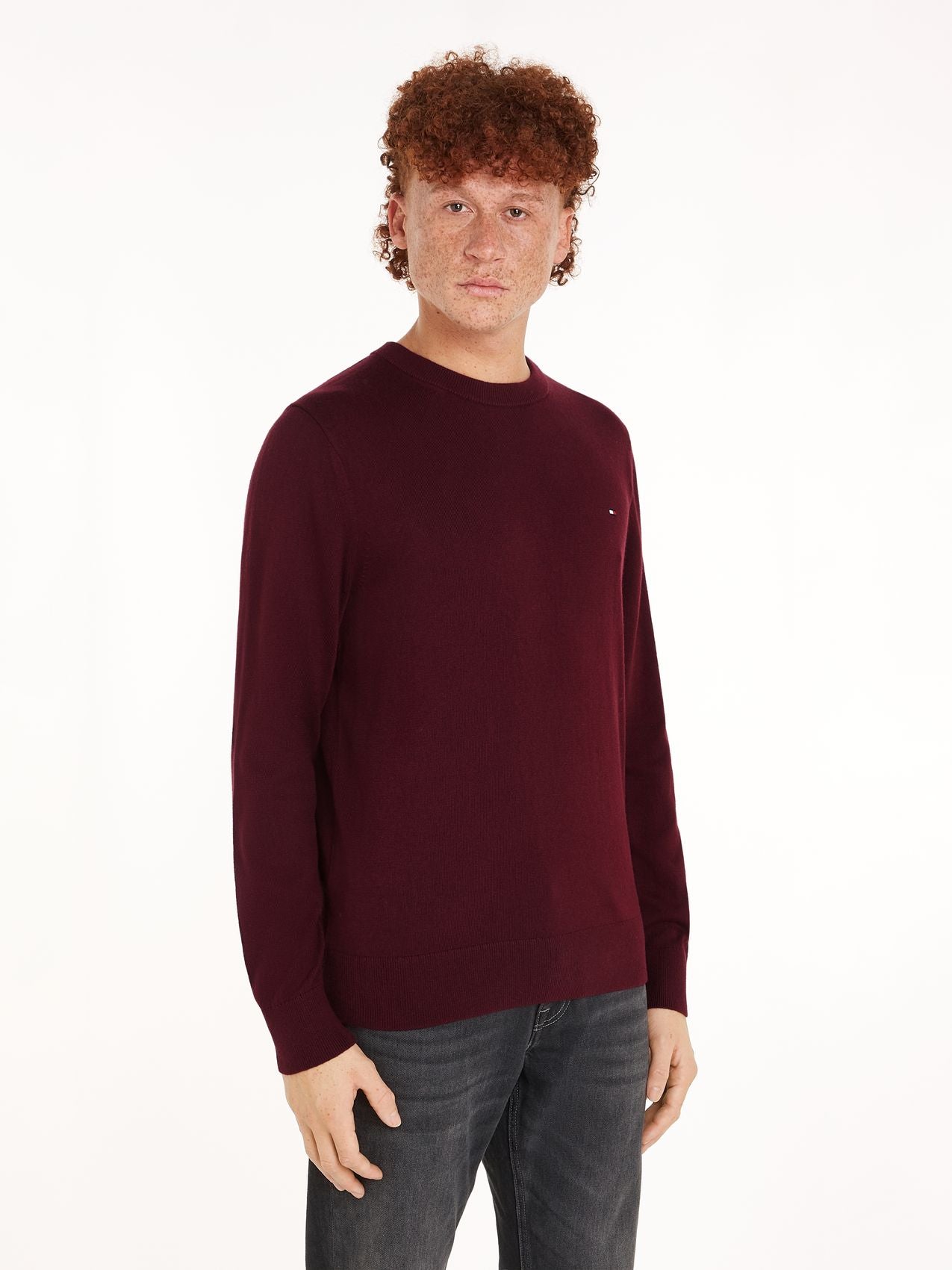 Rundhals-Pullover mit Kaschmiranteil