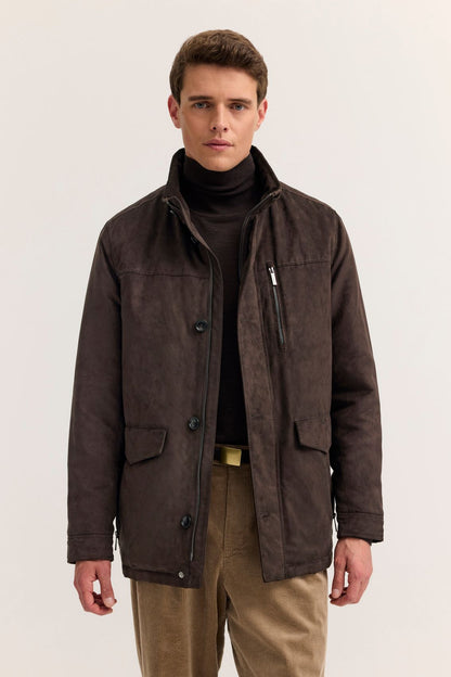 BRINKMANN Veloursjacke mit Stehkragen