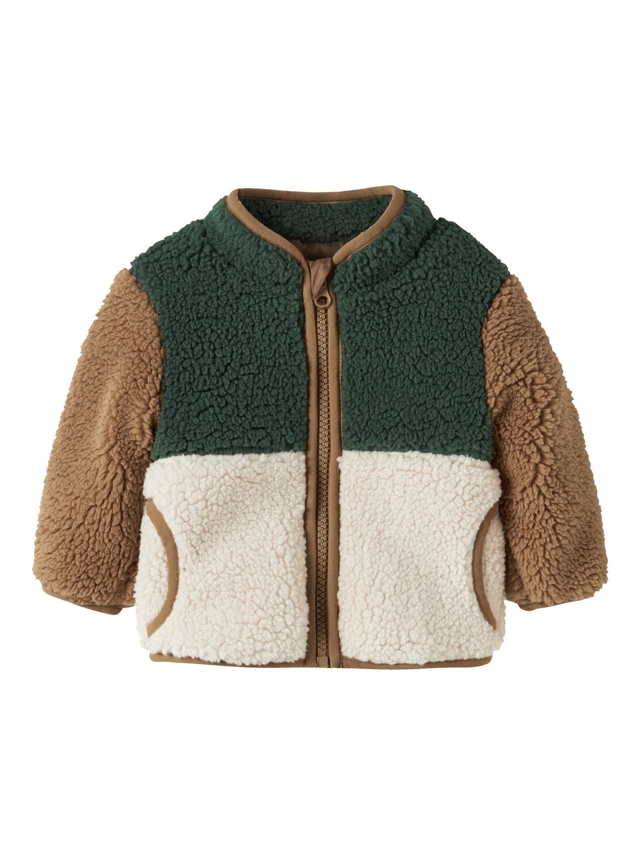 BESTSELLER NBMMACEY TEDDY JACKET BLOCK