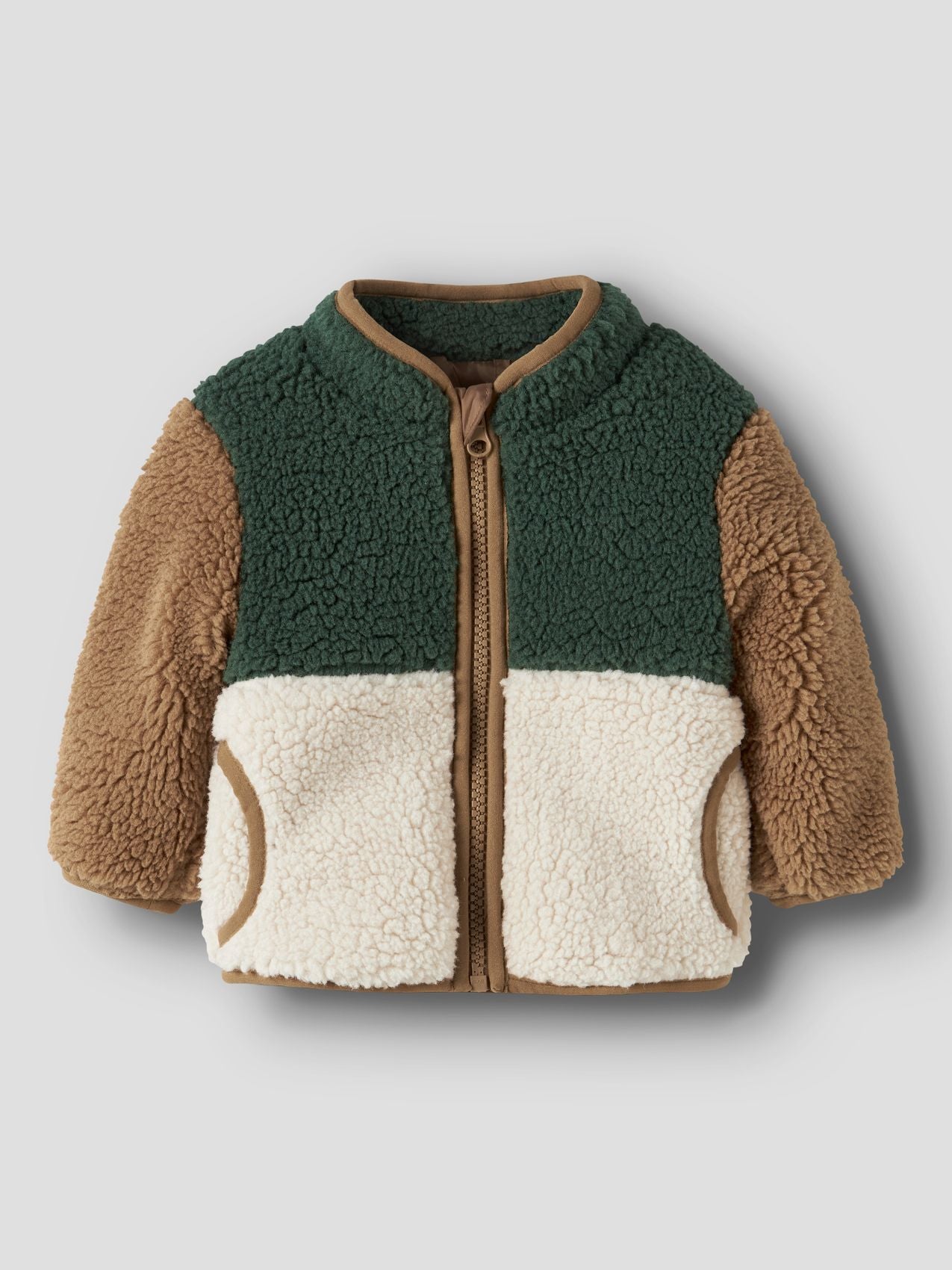 BESTSELLER NBMMACEY TEDDY JACKET BLOCK