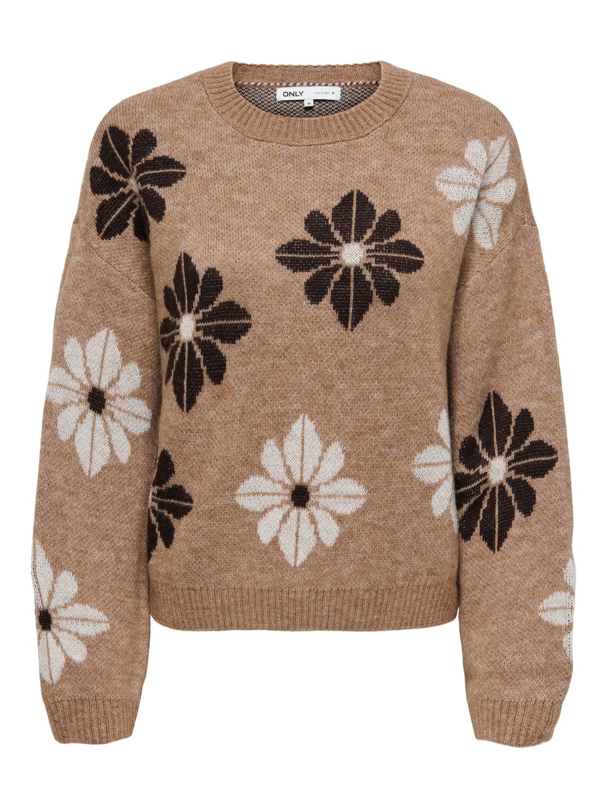 ONLY ONLFREESIA LS FLOWER O-NECK KNT NOOS XL