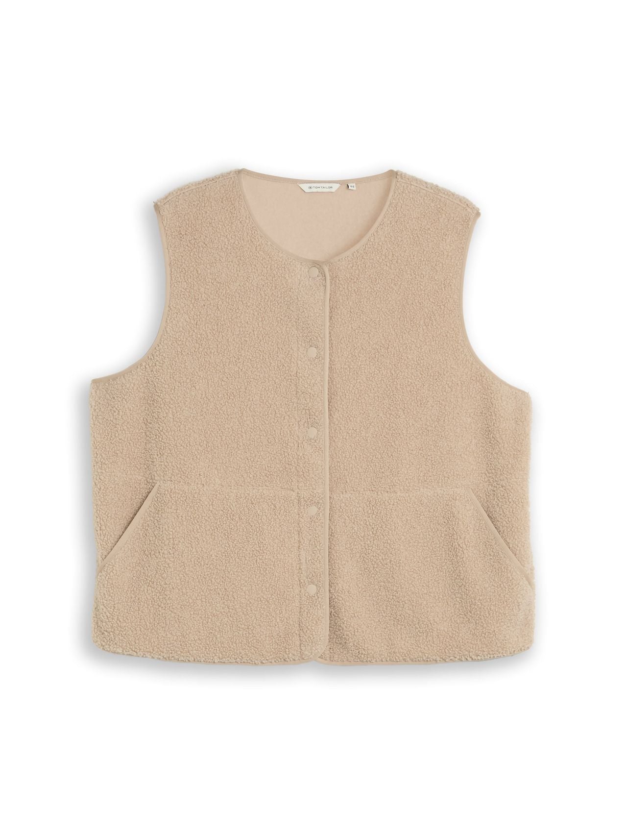 TOM TAILOR Plus Size - Boxy Fit Teddy Weste 48