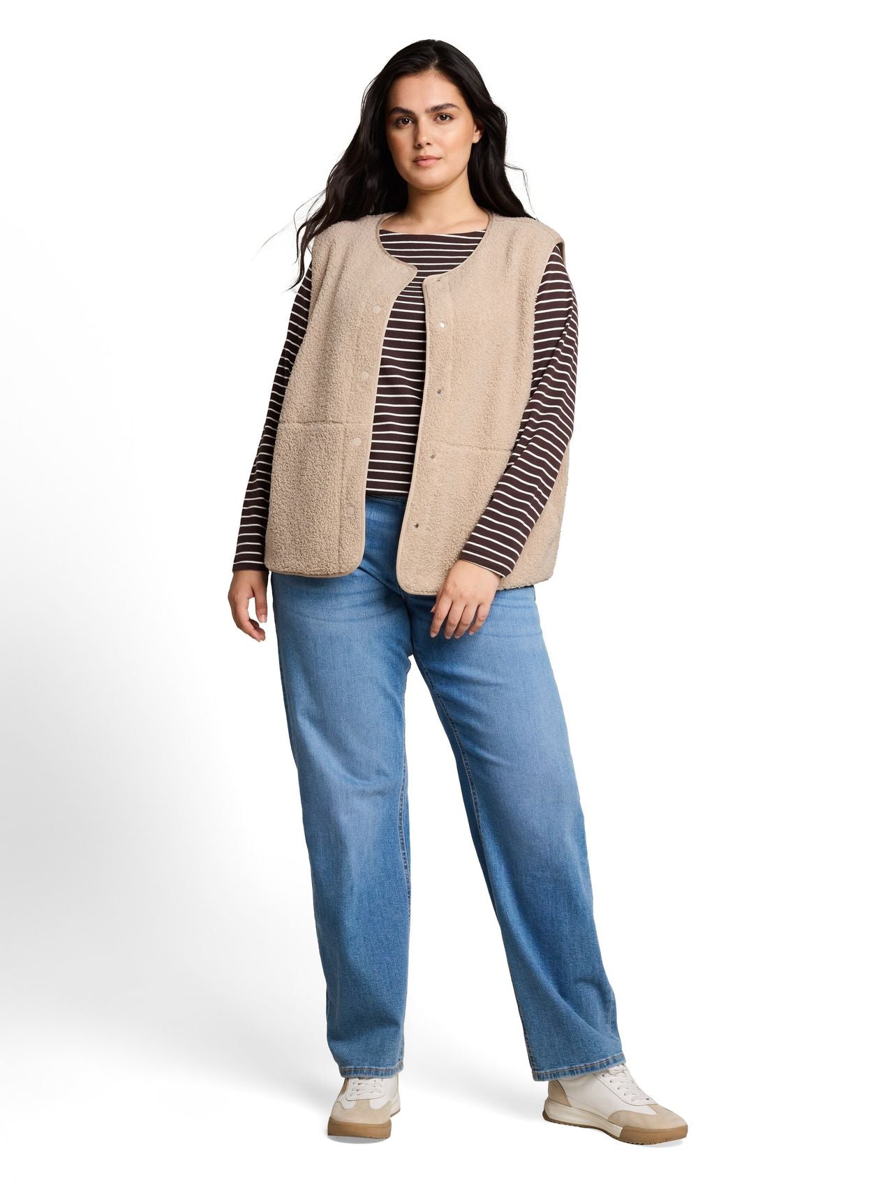 TOM TAILOR Plus Size - Boxy Fit Teddy Weste