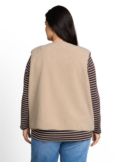 TOM TAILOR Plus Size - Boxy Fit Teddy Weste