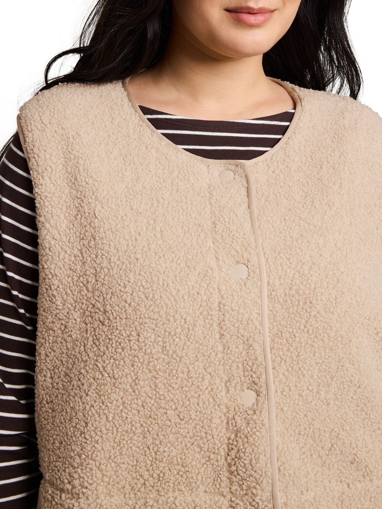 TOM TAILOR Plus Size - Boxy Fit Teddy Weste