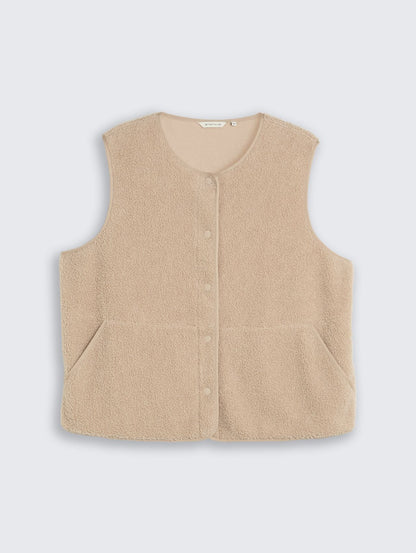 TOM TAILOR Plus Size - Boxy Fit Teddy Weste