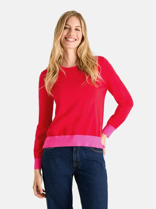 LIEBLINGSSTÜCK Feinstrickpullover mit Kontrast-Details