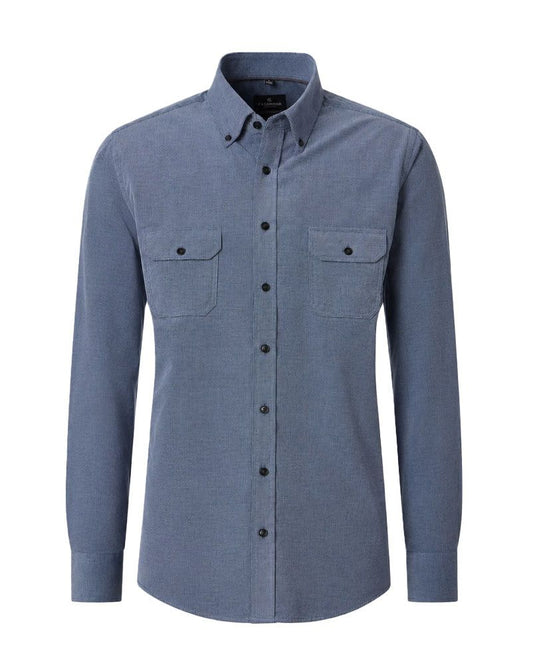 CASA MODA Langarmhemd mit Button-down-Kragen