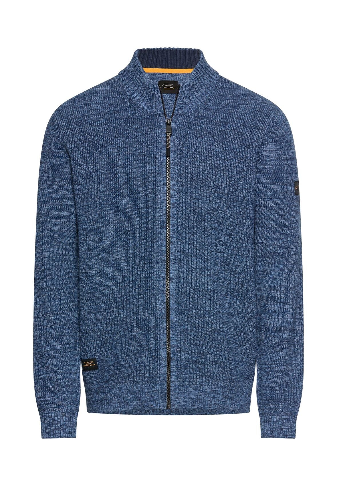 CAMEL ACTIVE Kernige Strickjacke aus Baumwollgemisch