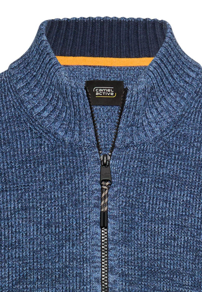 CAMEL ACTIVE Kernige Strickjacke aus Baumwollgemisch