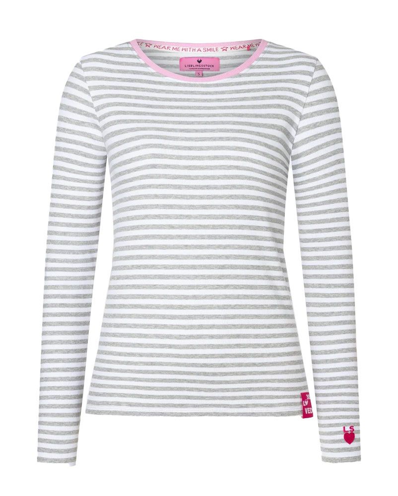 LIEBLINGSSTÜCK Gestreiftes Langarmshirt mit Kontrast-Details