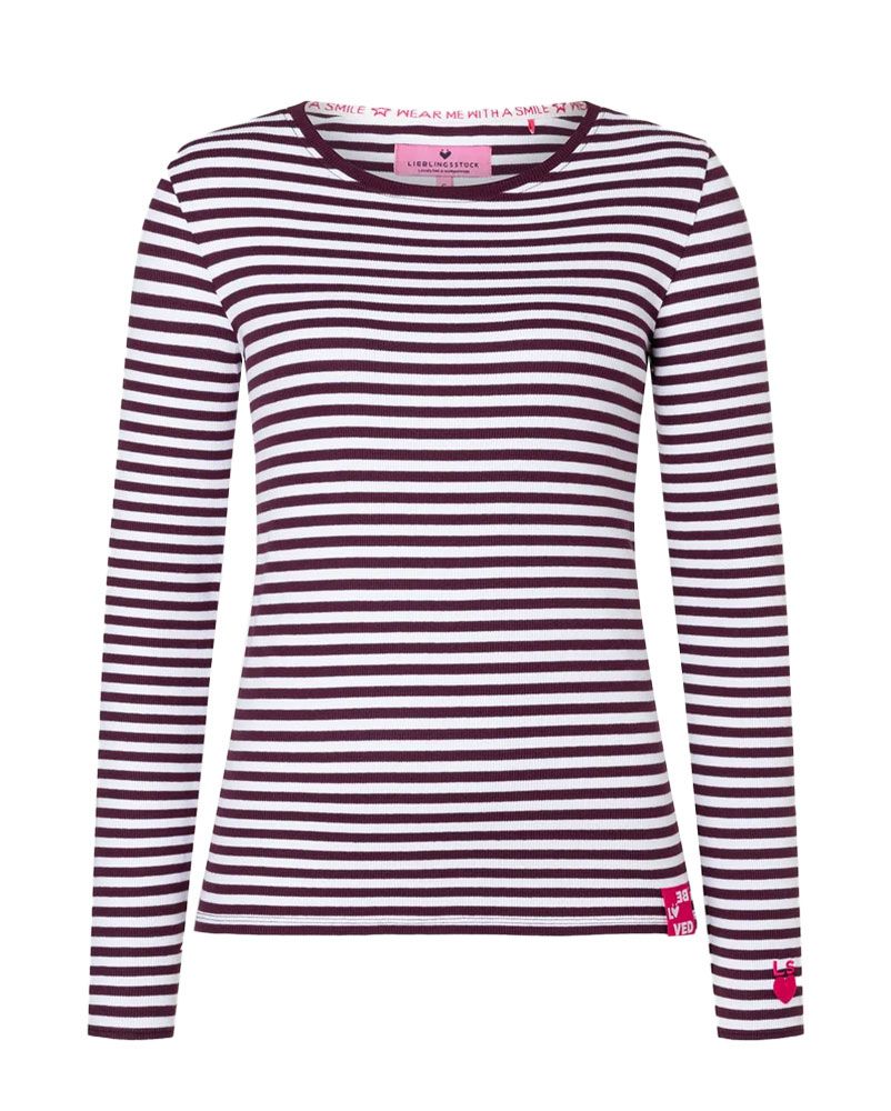 LIEBLINGSSTÜCK Gestreiftes Langarmshirt mit Kontrast-Details